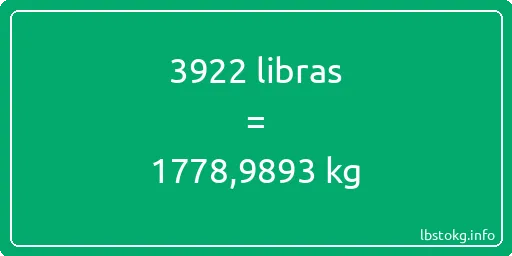 3922 libras en kg - 3922 libras en kilogramos