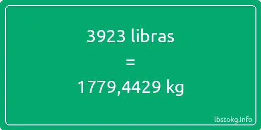 3923 libras en kg - 3923 libras en kilogramos