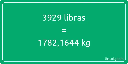 3929 libras en kg - 3929 libras en kilogramos