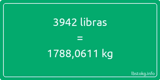 3942 libras en kg - 3942 libras en kilogramos