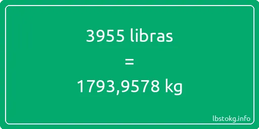 3955 libras en kg - 3955 libras en kilogramos