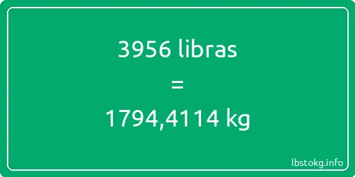 3956 libras en kg - 3956 libras en kilogramos