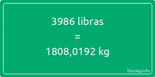 3986 libras en kg - 3986 libras en kilogramos