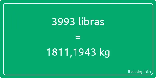 3993 libras en kg - 3993 libras en kilogramos