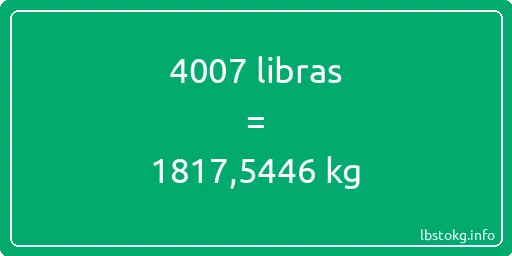 4007 libras en kg - 4007 libras en kilogramos