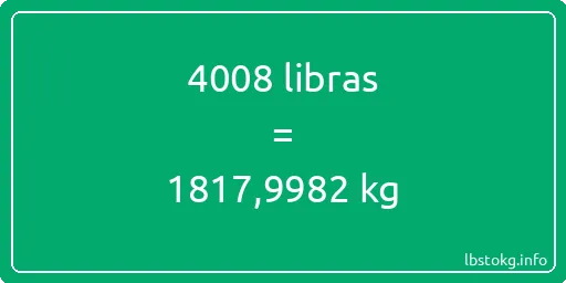 4008 libras en kg - 4008 libras en kilogramos