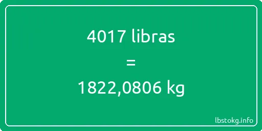 4017 libras en kg - 4017 libras en kilogramos