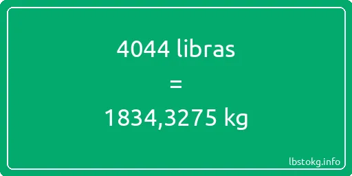 4044 libras en kg - 4044 libras en kilogramos