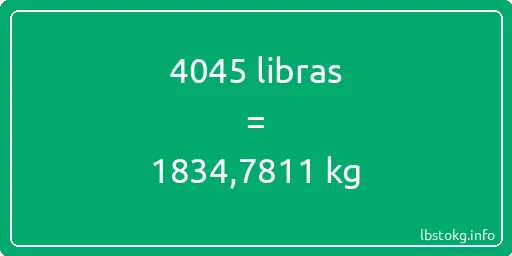 4045 libras en kg - 4045 libras en kilogramos