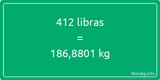 412 libras en kg - 412 libras en kilogramos