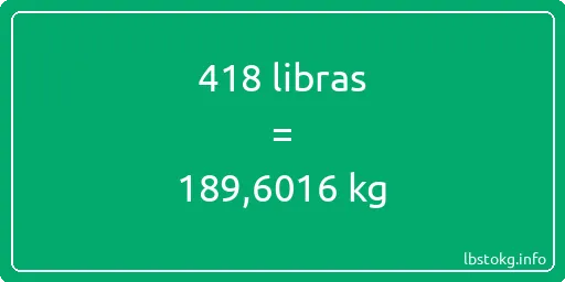 418 libras en kg - 418 libras en kilogramos