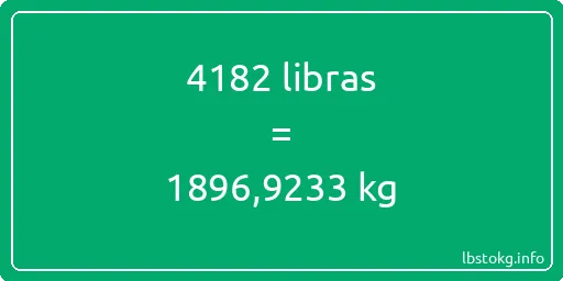 4182 libras en kg - 4182 libras en kilogramos