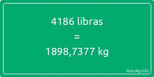 4186 libras en kg - 4186 libras en kilogramos