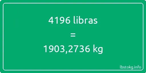 4196 libras en kg - 4196 libras en kilogramos