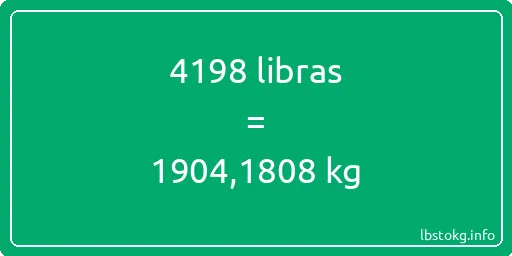 4198 libras en kg - 4198 libras en kilogramos