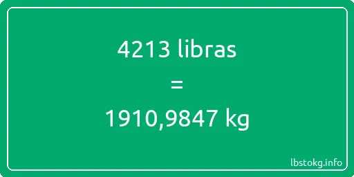 4213 libras en kg - 4213 libras en kilogramos