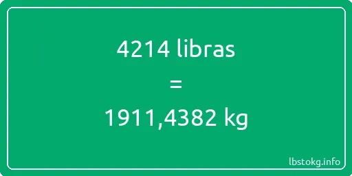 4214 libras en kg - 4214 libras en kilogramos