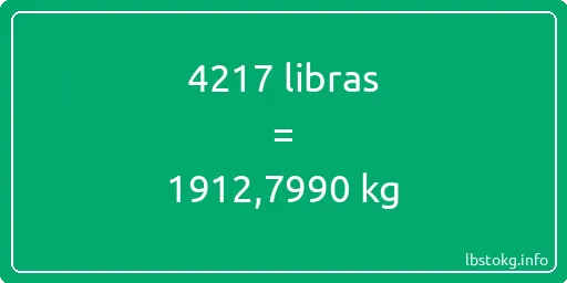 4217 libras en kg - 4217 libras en kilogramos