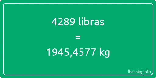 4289 libras en kg - 4289 libras en kilogramos