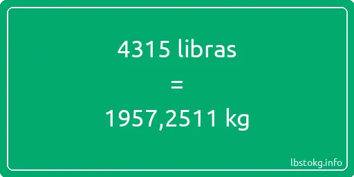 4315 libras en kg - 4315 libras en kilogramos