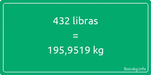 432 libras en kg - 432 libras en kilogramos