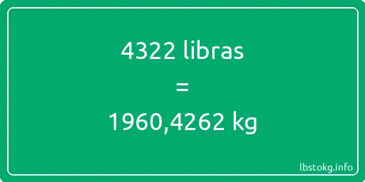 4322 libras en kg - 4322 libras en kilogramos