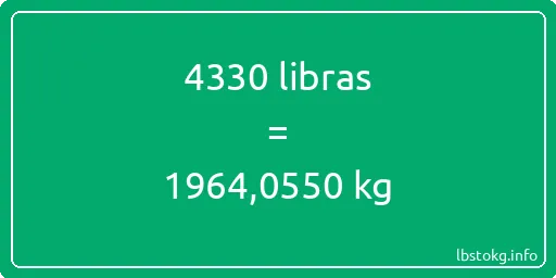 4330 libras en kg - 4330 libras en kilogramos