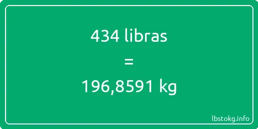 434 libras en kg - 434 libras en kilogramos