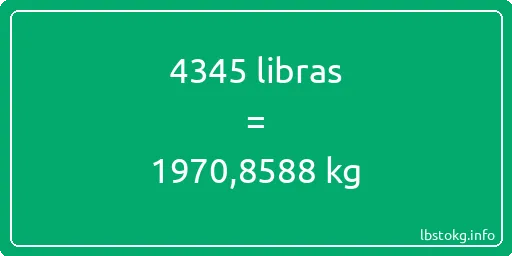 4345 libras en kg - 4345 libras en kilogramos