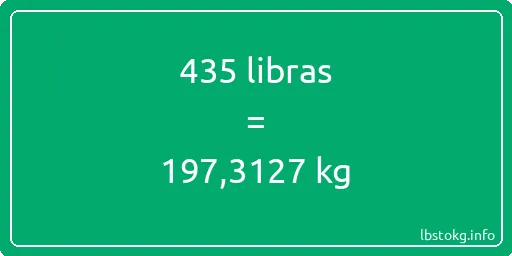 435 libras en kg - 435 libras en kilogramos