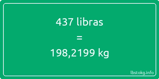 437 libras en kg - 437 libras en kilogramos