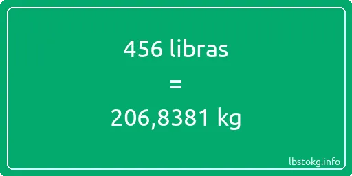 456 libras en kg - 456 libras en kilogramos