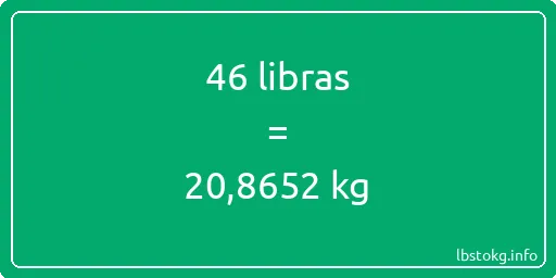 46 libras en kg - 46 libras en kilogramos