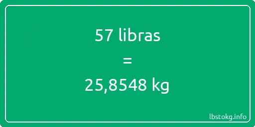 57 libras en kg - 57 libras en kilogramos