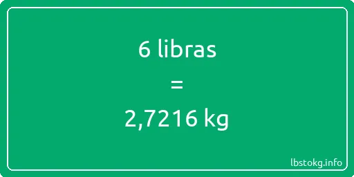 6 libras en kg - 6 libras en kilogramos