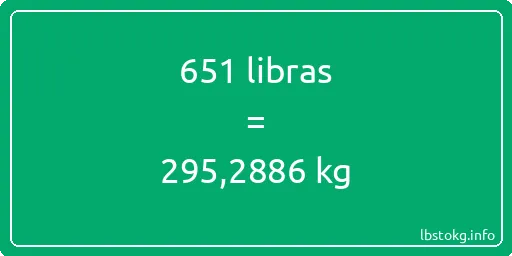 651 libras en kg - 651 libras en kilogramos