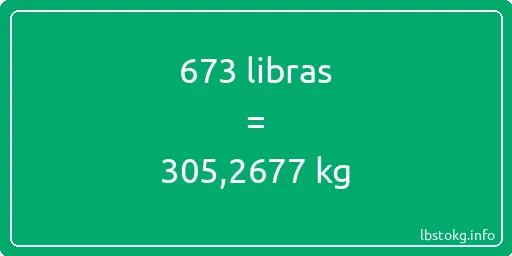 673 libras en kg - 673 libras en kilogramos