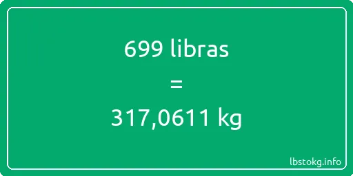 699 libras en kg - 699 libras en kilogramos