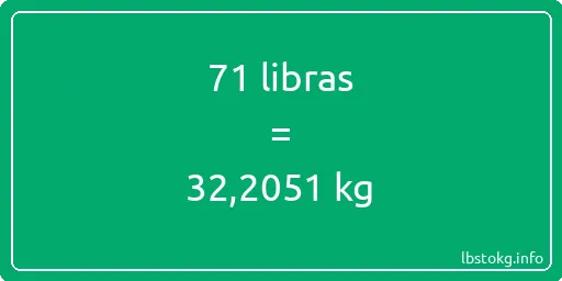 71 libras en kg - 71 libras en kilogramos