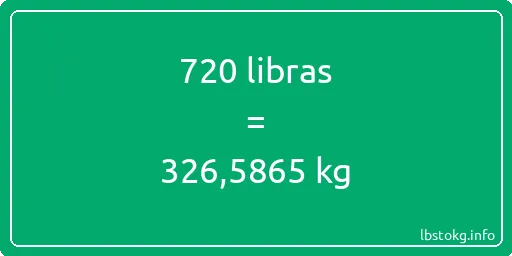 720 libras en kg - 720 libras en kilogramos