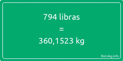 794 libras en kg - 794 libras en kilogramos