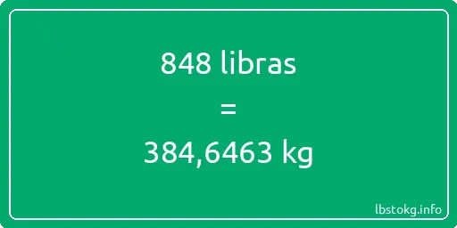 848 libras en kg - 848 libras en kilogramos