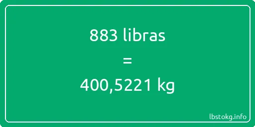 883 libras en kg - 883 libras en kilogramos