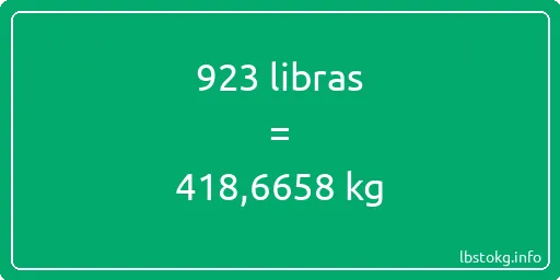 923 libras en kg - 923 libras en kilogramos