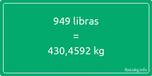 949 libras en kg - 949 libras en kilogramos