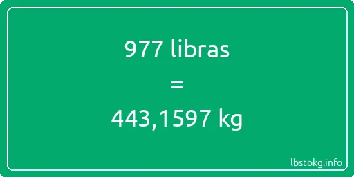 977 libras en kg - 977 libras en kilogramos