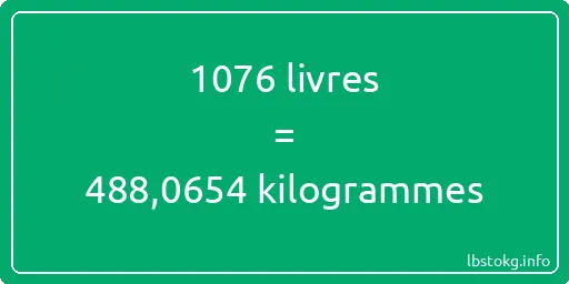 1076 lbs à kg - 1076 livres aux kilogrammes