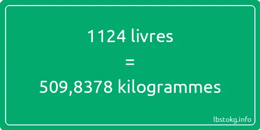 1124 lbs à kg - 1124 livres aux kilogrammes