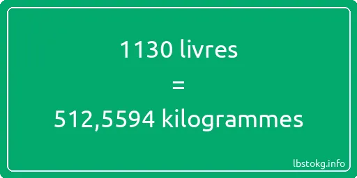 1130 lbs à kg - 1130 livres aux kilogrammes