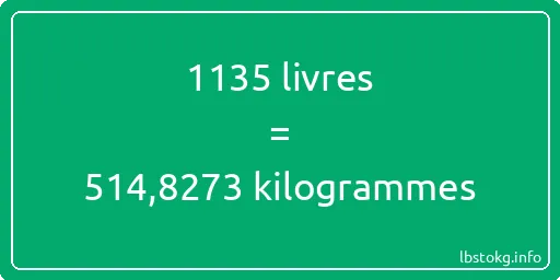 1135 lbs à kg - 1135 livres aux kilogrammes